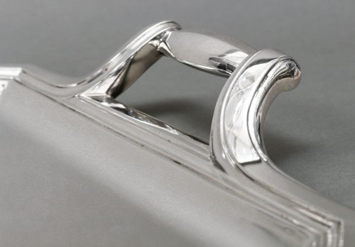 Antiquités - Tetard Frères - ART DECO solid silver tray circa 1930