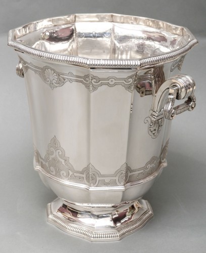  Important Silver Cooler by Roussel-Doutre 20th Century - Art Déco