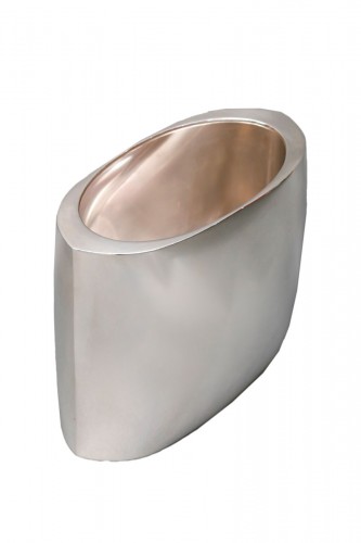 De Vecchi – Rafraichissoir/ Vase en argent massif design Italien 1970