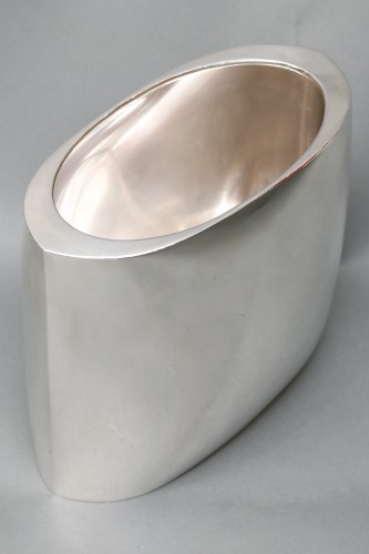 Années 50-60 - De Vecchi – Rafraichissoir/ Vase en argent massif design Italien 1970
