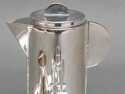 Cleto Munari ( Born in 1930) minimalist silver service - Antique Silver Style 