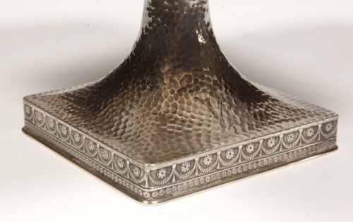  Gorham – Pair of Sterling Hammered Silver Cups Birmingham - silverware & tableware Style Art nouveau