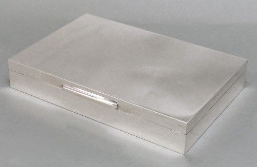 Large and beautiful box in solid silver Italy circa 1970 - 
