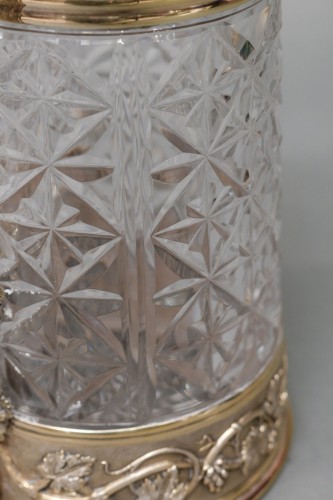 ODIOT - Pichet en cristal taillé monture en vermeil XIXe - Emmanuel Redon Silver Fine Art
