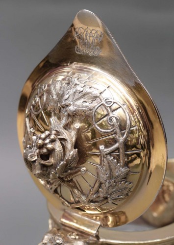 XIXe siècle - Odiot - Pichet en cristal taillé monture en vermeil XIXe
