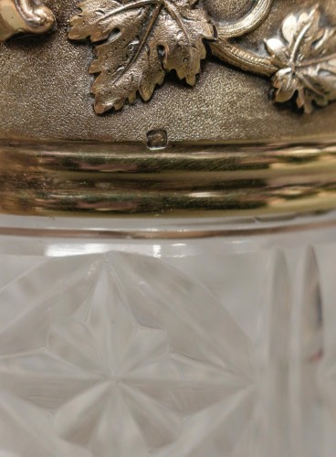 ODIOT - Pichet en cristal taillé monture en vermeil XIXe - Napoléon III
