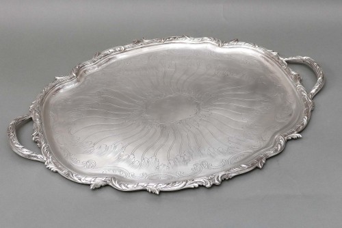 ODIOT - Oval tray circa 1860/1880 - silverware & tableware Style Napoléon III