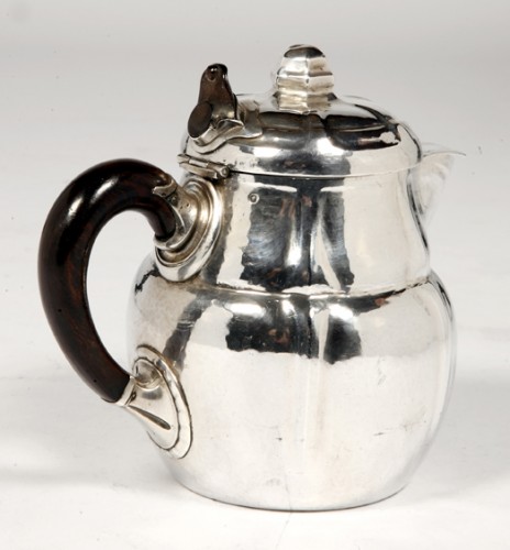 G. LECOMTE - Set of two 20th century silver teapots - 