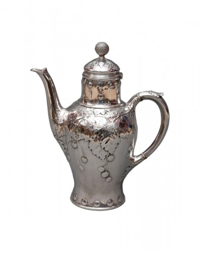 CHRISTOFLE – Verseuse en argent massif époque Art nouveau