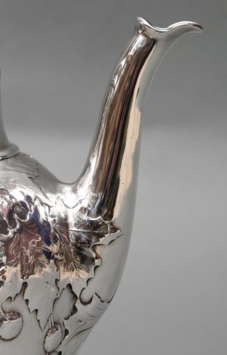 Antiquités - CHRISTOFLE – Verseuse en argent massif époque Art nouveau