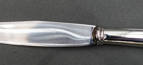 Art Déco - Puiforcat -  Ménagère de 188 pièces en argent modèle "Mazarin" époque 1930