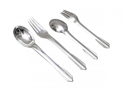 Fjerdingstad – 78 art deco pieces Solid silver cutlery