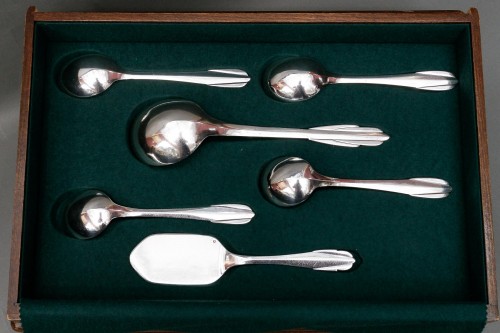 silverware & tableware  - Fjerdingstad – 78 art deco pieces Solid silver cutlery