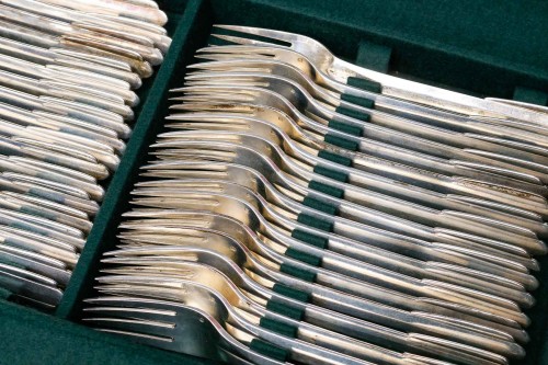 Fjerdingstad – 78 art deco pieces Solid silver cutlery - 