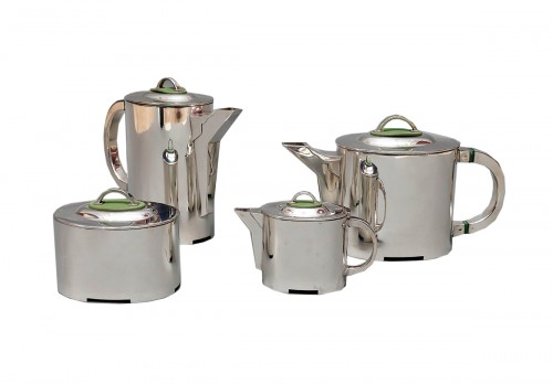  C. Fjerdingstad - Modernist tea coffee service in solid silver Circa 1950