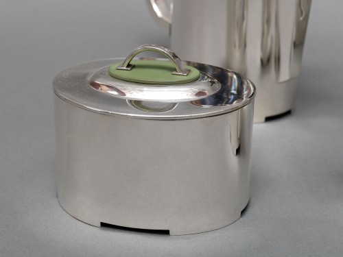  C. Fjerdingstad - Modernist tea coffee service in solid silver Circa 1950 - Antique Silver Style 50