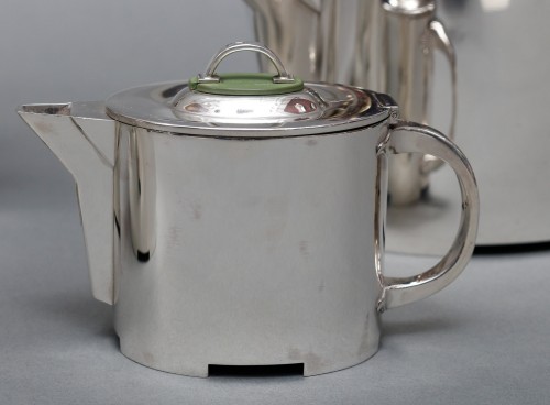 C. Fjerdingstad - Service à thé café moderniste en argent massif Circa 1950 - Emmanuel Redon Silver Fine Art