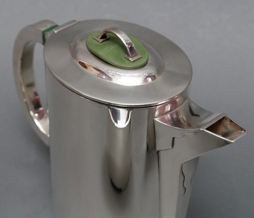 Antiquités -  C. Fjerdingstad - Modernist tea coffee service in solid silver Circa 1950