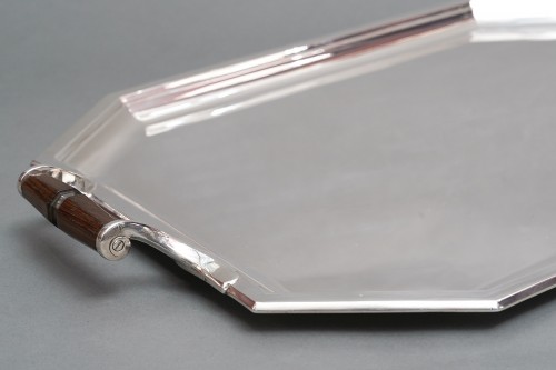 Puiforcat – Solid silver tray Art deco period - Antique Silver Style Art Déco