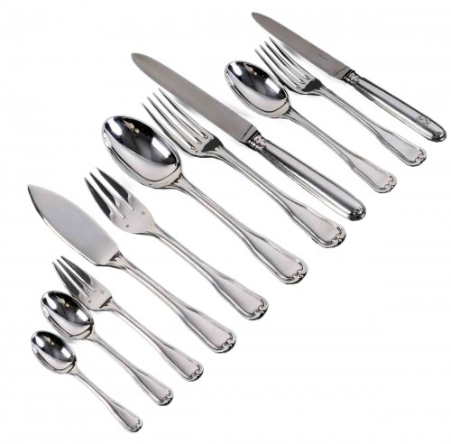 Puiforcat - silver flatware 141 pieces &quot;choiseul&quot; model 