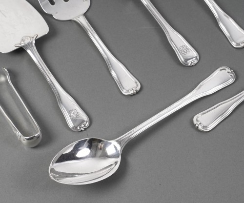 Puiforcat - silver flatware 141 pieces &quot;choiseul&quot; model  - 