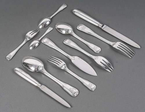 Antiquités - Puiforcat - silver flatware 141 pieces &quot;choiseul&quot; model 