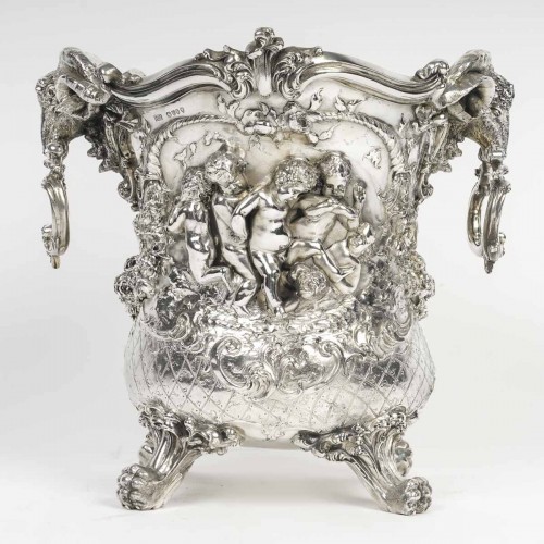 Berthold Muller - Silver champagne bucket London 1895 - silverware & tableware Style 