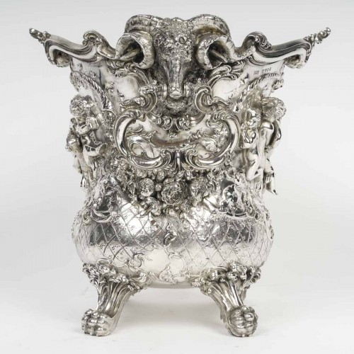 Antiquités - Berthold Muller - Silver champagne bucket London 1895
