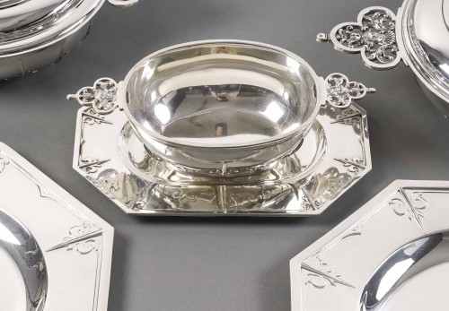 Cardeilhac - Garniture de table "Renaissance" mascaron en argent XIXe - Napoléon III