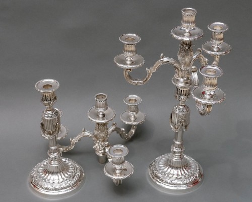 Argenterie et Arts de la table  - G. Signard - Paire de candélabres argent massif