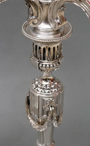 Antiquités - G. Signard - Paire de candélabres argent massif
