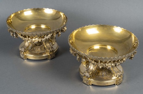XIXe siècle - Bointaburet – Paire de coupes en vermeil époque XIXe