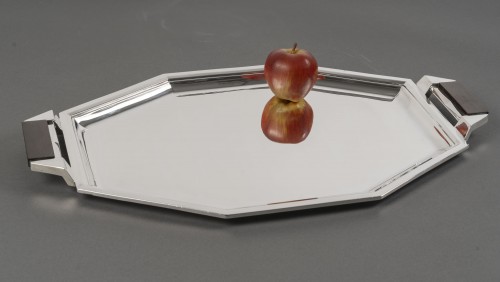 Ravinet d&#039;Enfert - Octagonal solid silver tray 20th century - Art Déco