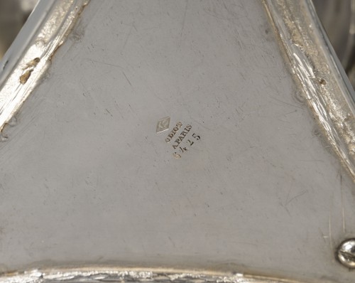 Antiquités - Gustave Odiot – Paire de coupes argent et cristal Baccarat XIXé