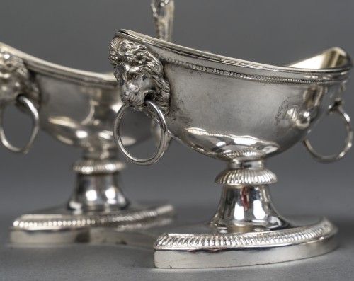jean charles cahier Paire de double Salerons en argent Epoque 1er empire - Directoire