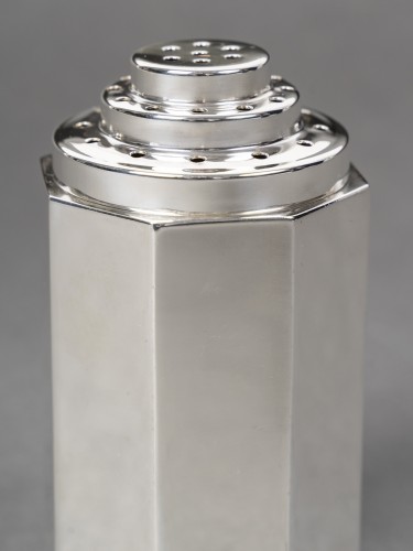 olier & caron - Saupoudroir en Argent massif Epoque 1930 - Art Déco