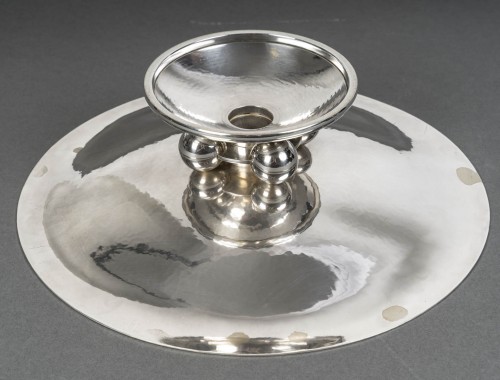 Argenterie et Arts de la table  - Christofle, Luc Lanel – Coupe sur pied martelée Epoque Art Deco