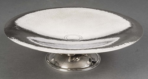 XXe siècle - Christofle, Luc Lanel – Coupe sur pied martelée Epoque Art Deco