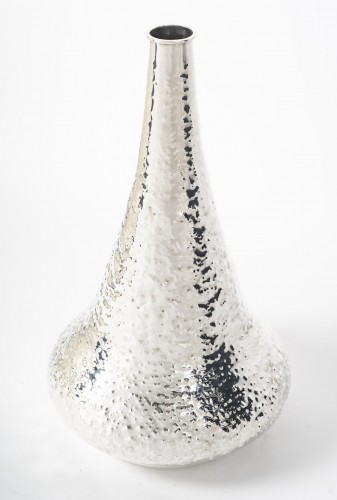 XXe siècle - R. VALLE – Grand vase en argent massif XXe Italie du Nord