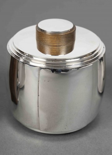 Souche Lapparra – Service thé / café 4 pièces et son plateau en argent époque Art Deco - Art Déco