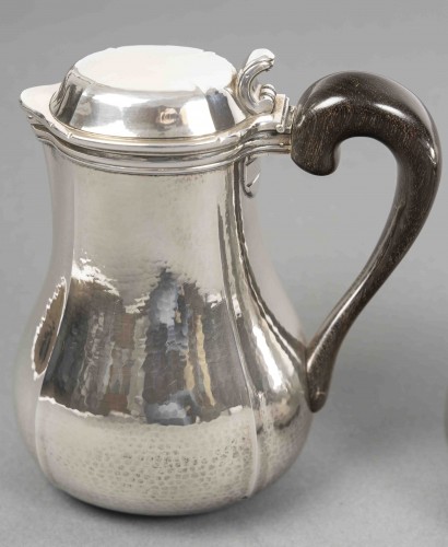 G. LECOMTE – Service thé café 4 pièces argent massif époque Art Deco 1925 - Argenterie et Arts de la table Style Art Déco