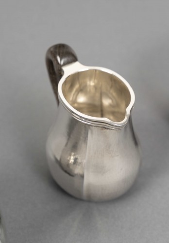 Art Déco - G. LECOMTE – Service thé café 4 pièces argent massif époque Art Deco 1925