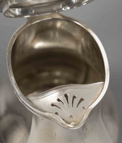 Antiquités - G. LECOMTE – Service thé café 4 pièces argent massif époque Art Deco 1925