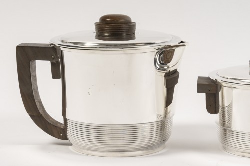Fouquet Lapar - Service thé café 3 pièces argent massif Art Déco - Art Déco