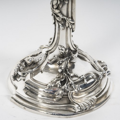 Luminaires Bougeoirs et Chandeliers - Harleux – Paire de candélabres XIXe en bronze