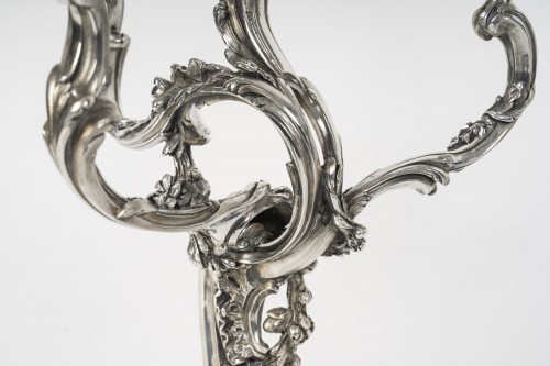 XIXe siècle - Harleux – Paire de candélabres XIXe en bronze