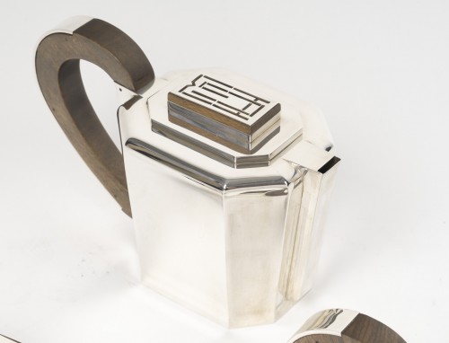 Jean E. Puiforcat  - 4 piece tea coffee set 20th century silver art decoCAT - 4-Piece Tea/Coffee Set, 20th Century Silver – ART DECO - Art Déco
