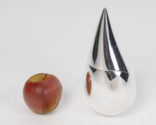 Christofle – modernist solid silver box - silverware & tableware Style 