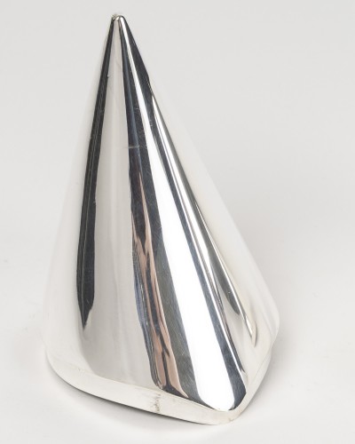 Christofle – modernist solid silver box - 