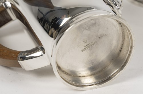 Antiquités - Cardeilhac – Service thé café 4 pièces en argent massif xxè art deco